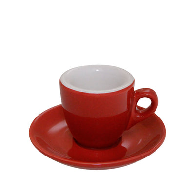 Taza Espresso Palermo Rojo con Plato