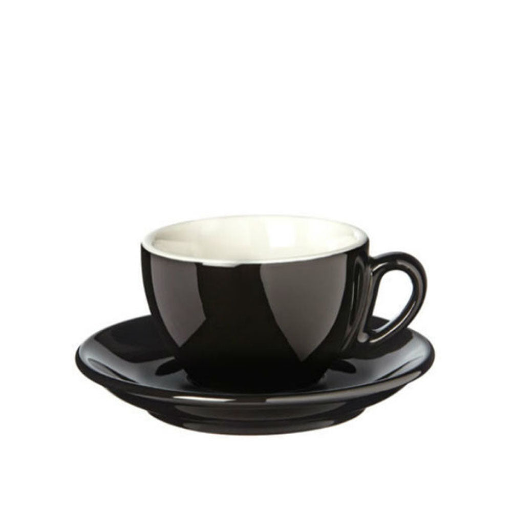 Taza Latte Palermo Negro con Plato