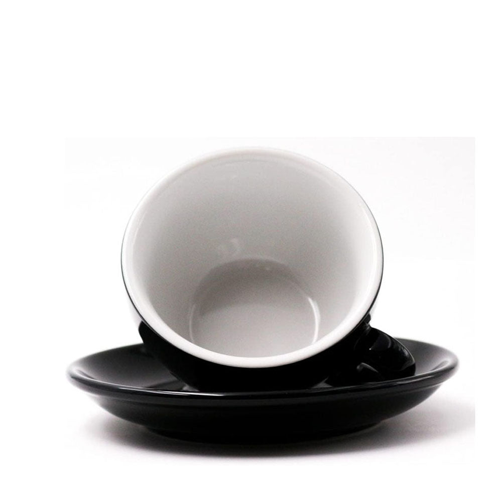 Taza Latte Palermo Negro con Plato