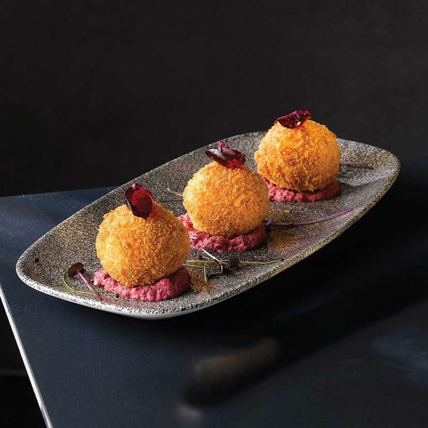 Plato Rectangular Churchill Negro Cuarzo 30cms