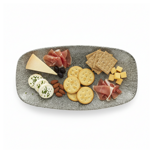 Plato Rectangular Churchill Negro Cuarzo 30cms