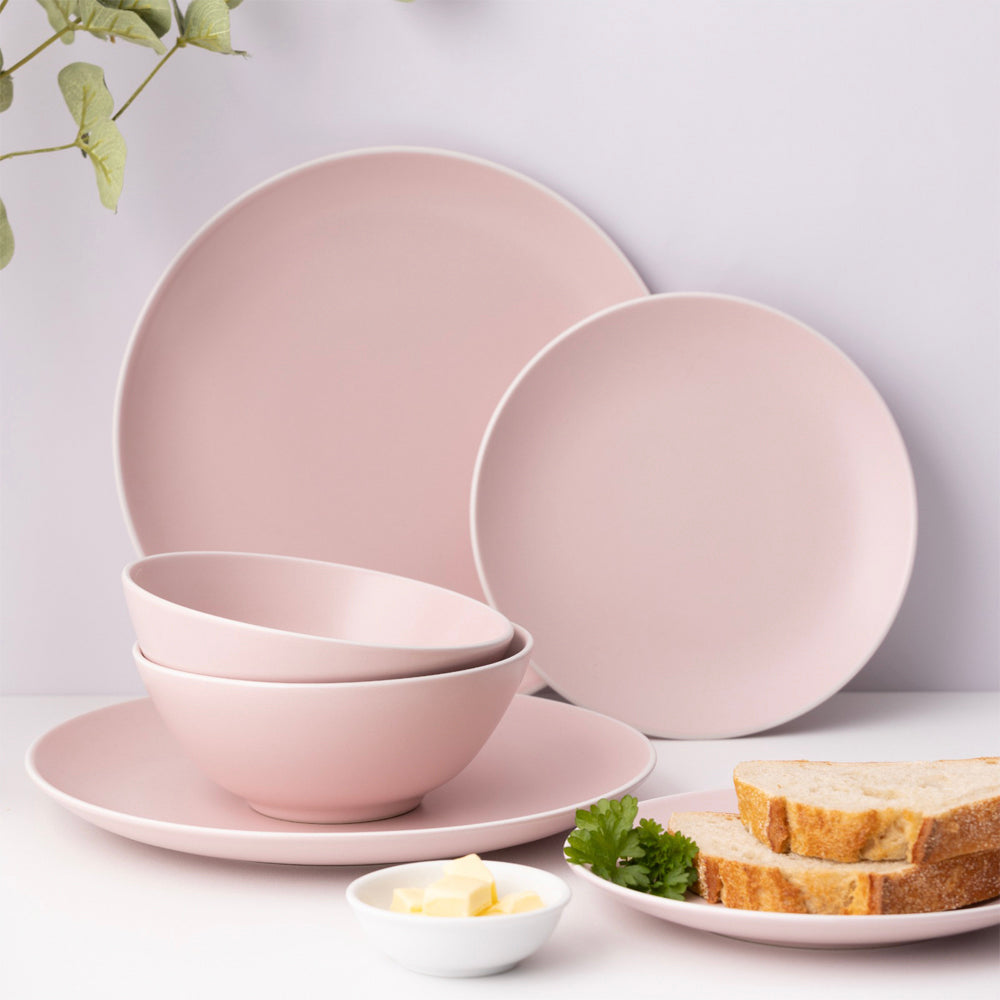 Juego Loza Classic Collection 12 Pzas Pink