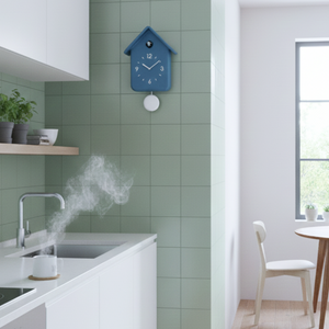 Reloj CuCkoo Azul con Péndulo Blanco