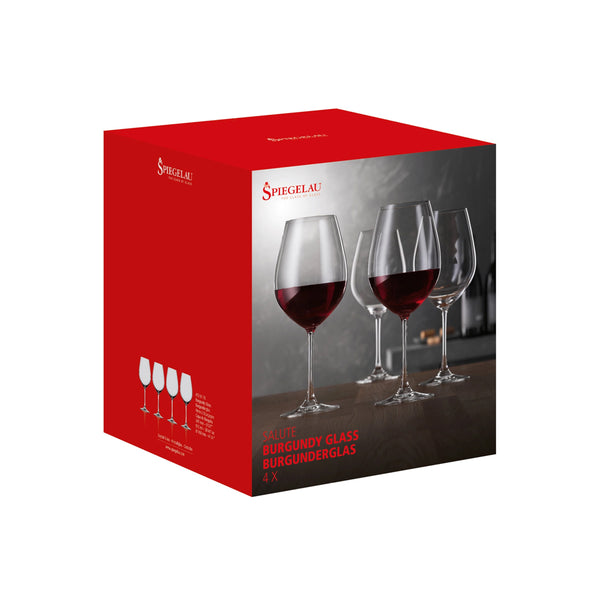Set 4 Copas Salute Burgundy