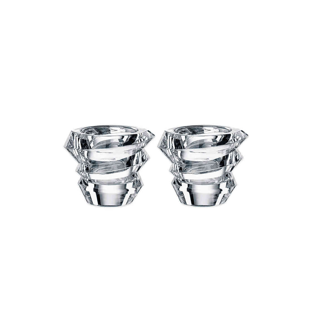 Set 2 Portavelas Cristal Slice