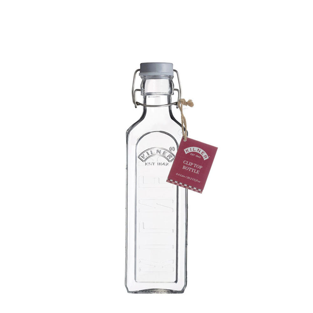 Botella Kilner Tapa Gris Cierre Clip 0.6Lt