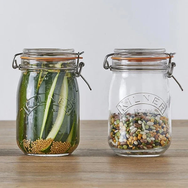 Frasco Kilner Cuadrado Cierre Clip 1Lt