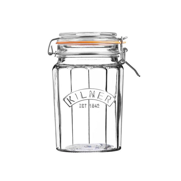 Frasco Kilner Faceteado Cierre Clip 0.95Lt