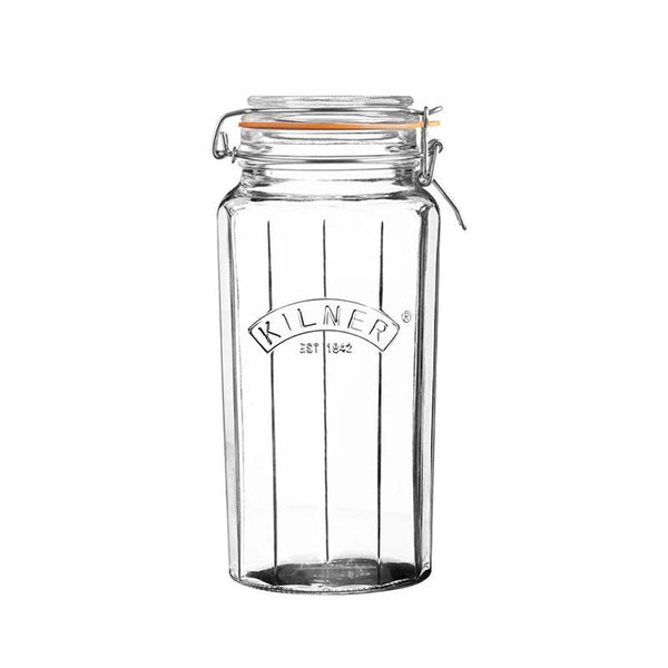 Frasco Kilner Faceteado Cierre Clip 1.8Lt