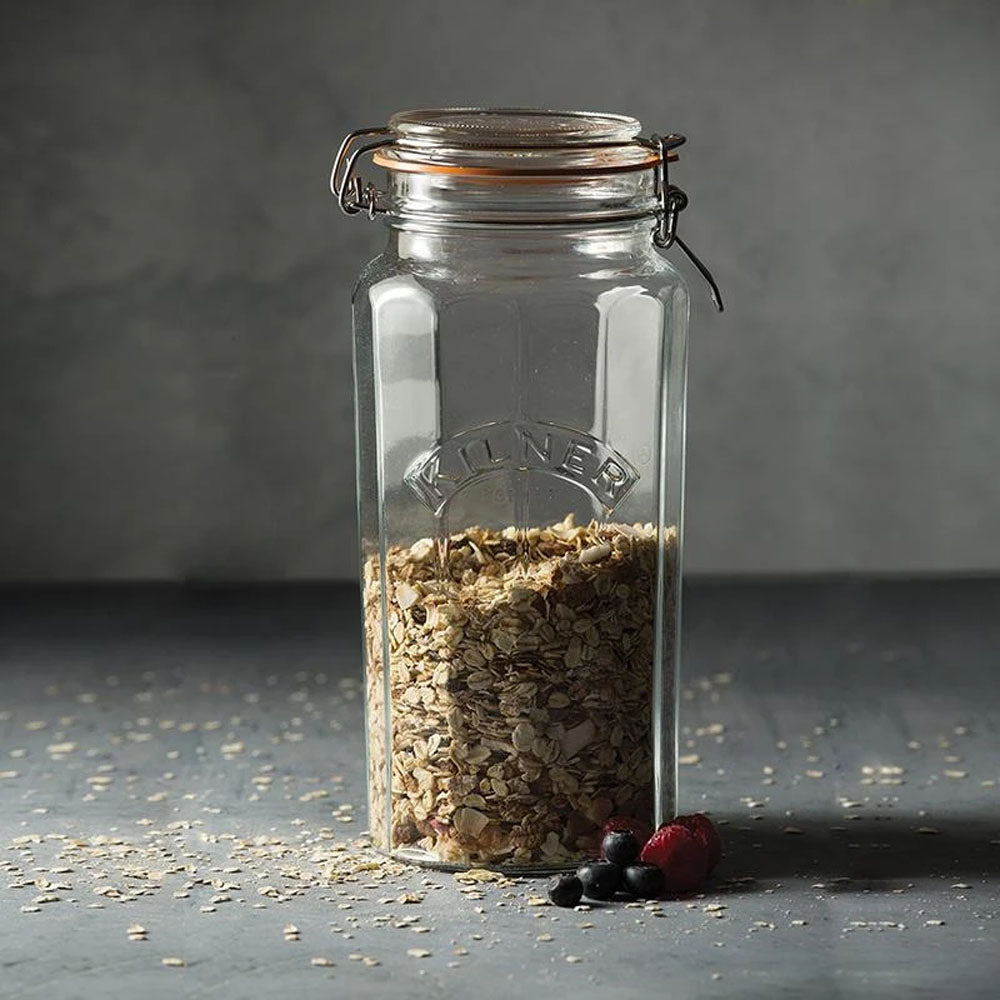 Frasco Kilner Faceteado Cierre Clip 1.8Lt