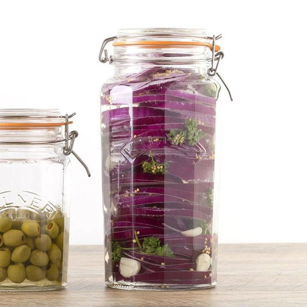 Frasco Kilner Faceteado Cierre Clip 1.8Lt