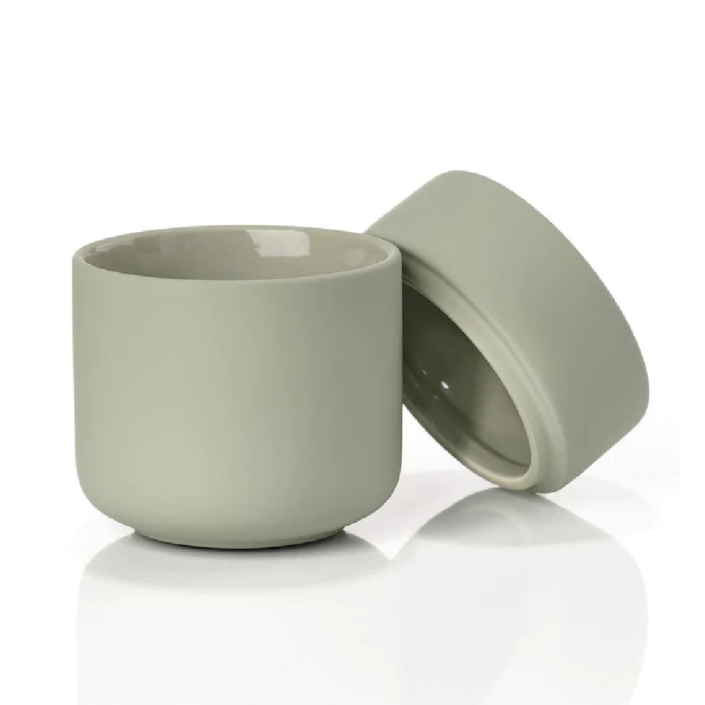 Contenedor Baño UME con Tapa Verde Eucalipto