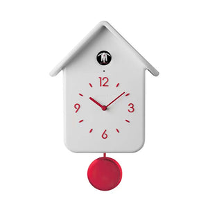 Reloj CuCkoo Blanco con Péndulo Rojo