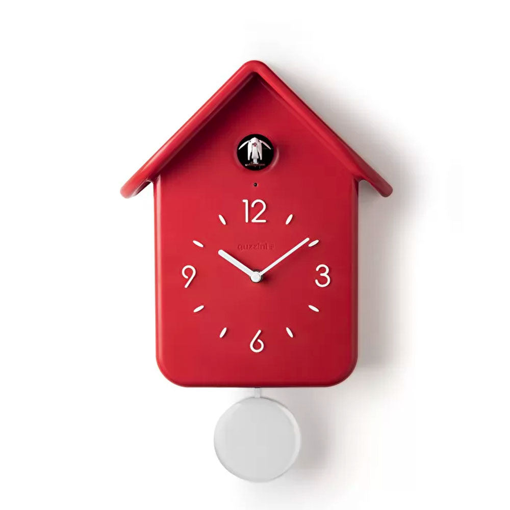 Reloj CuCkoo Rojo con Péndulo Blanco