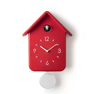 Reloj CuCkoo Rojo con Péndulo Blanco