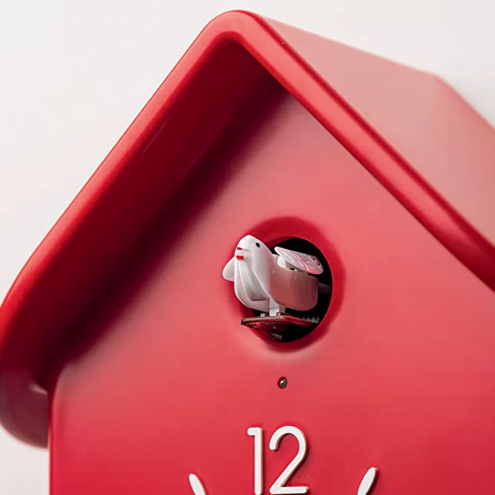 Reloj CuCkoo Rojo con Péndulo Blanco