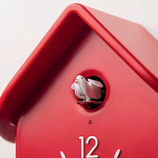 Reloj CuCkoo Rojo con Péndulo Blanco
