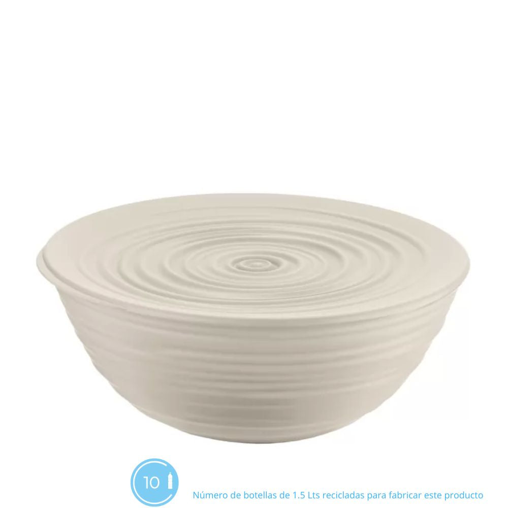 Bowl 'Tierra' con Tapa Blanco 3 Lts
