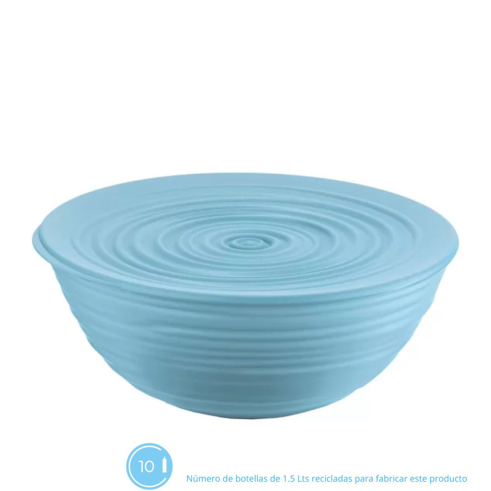 Bowl 'Tierra' con Tapa Celeste 3 Lts