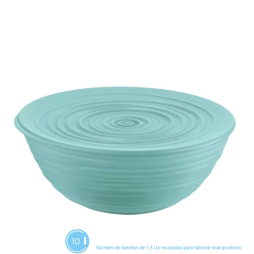 Bowl 'Tierra' con Tapa Verde Aqua 3 Lts