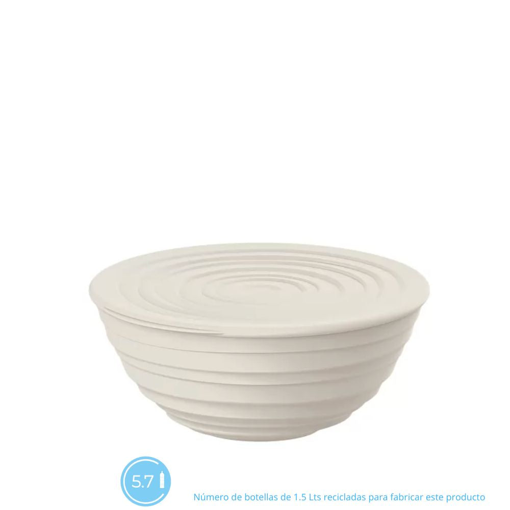 Bowl 'Tierra' con Tapa Blanco 1 Lt