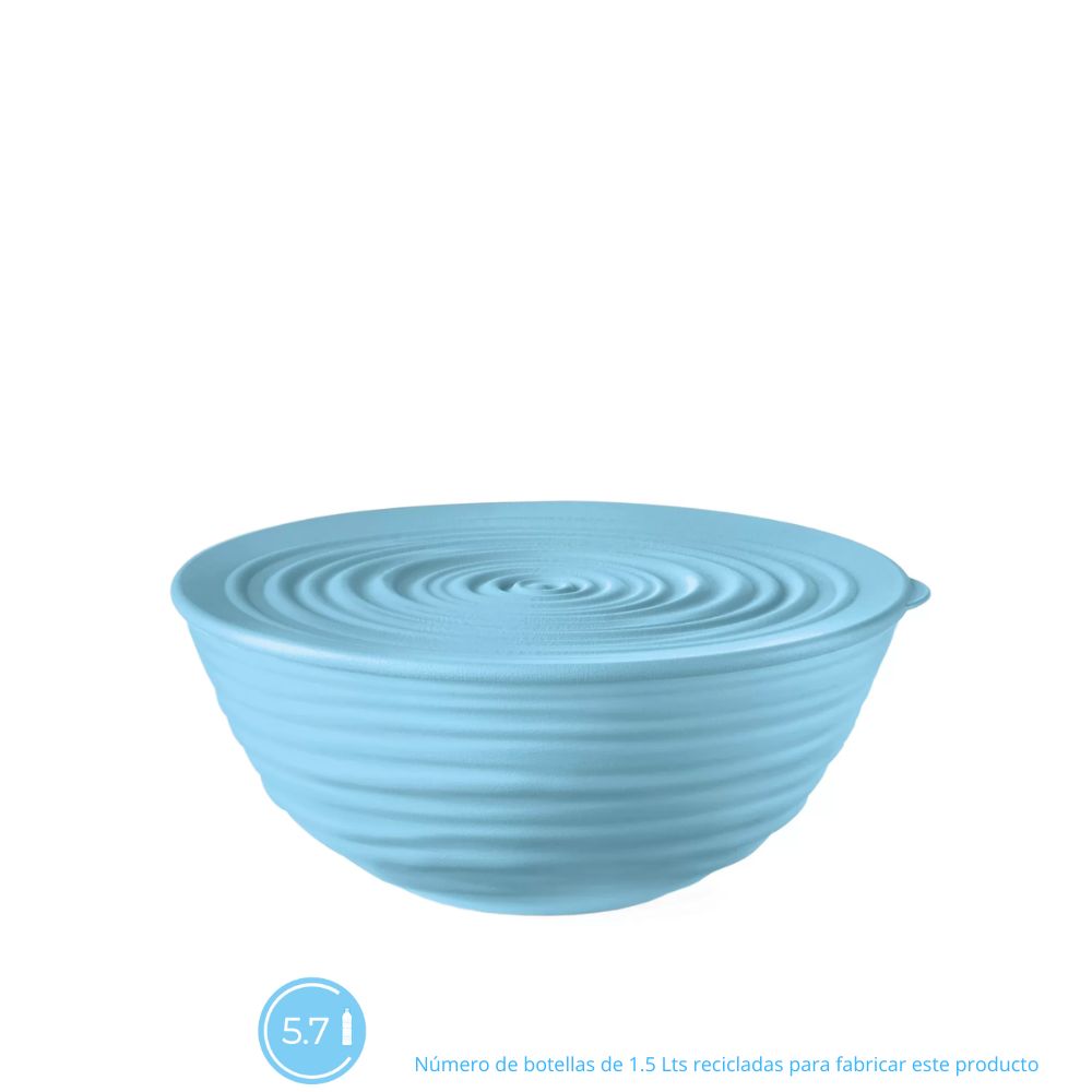 Bowl 'Tierra' con Tapa Celeste 1 Lt