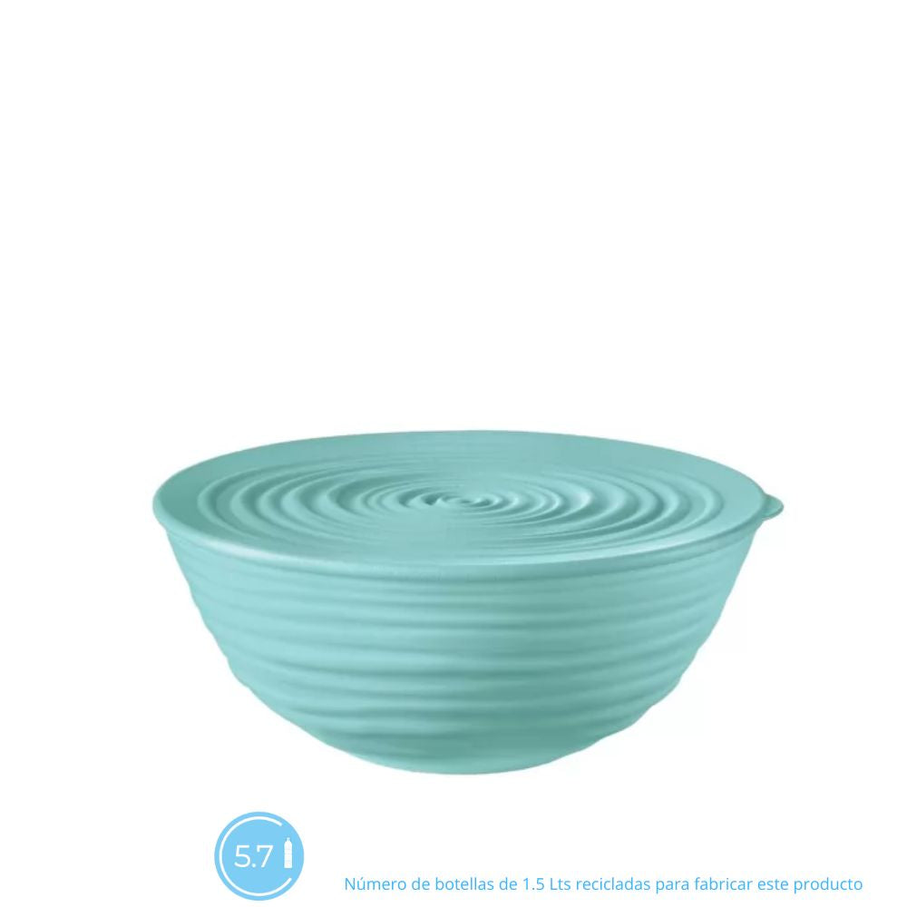 Bowl 'Tierra' con Tapa Verde Aqua 1 Lt