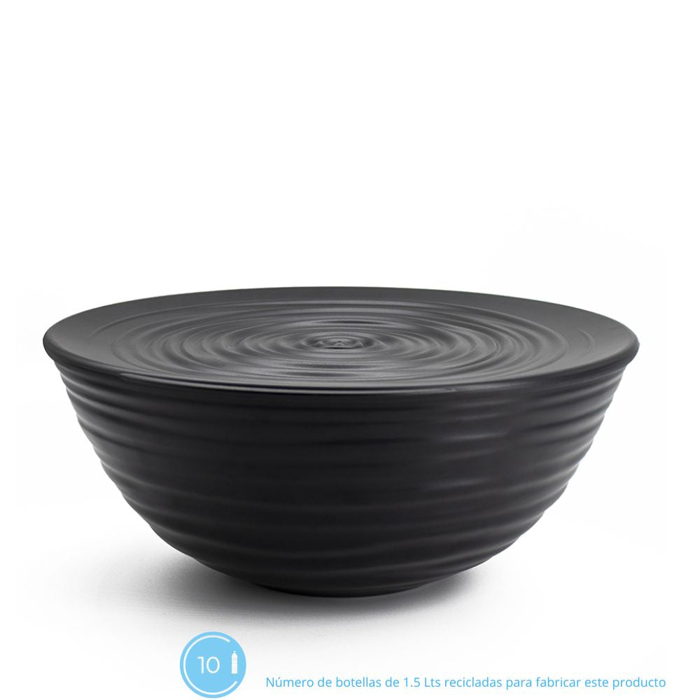 Bowl 'Tierra' con Tapa Negro 3 Lts