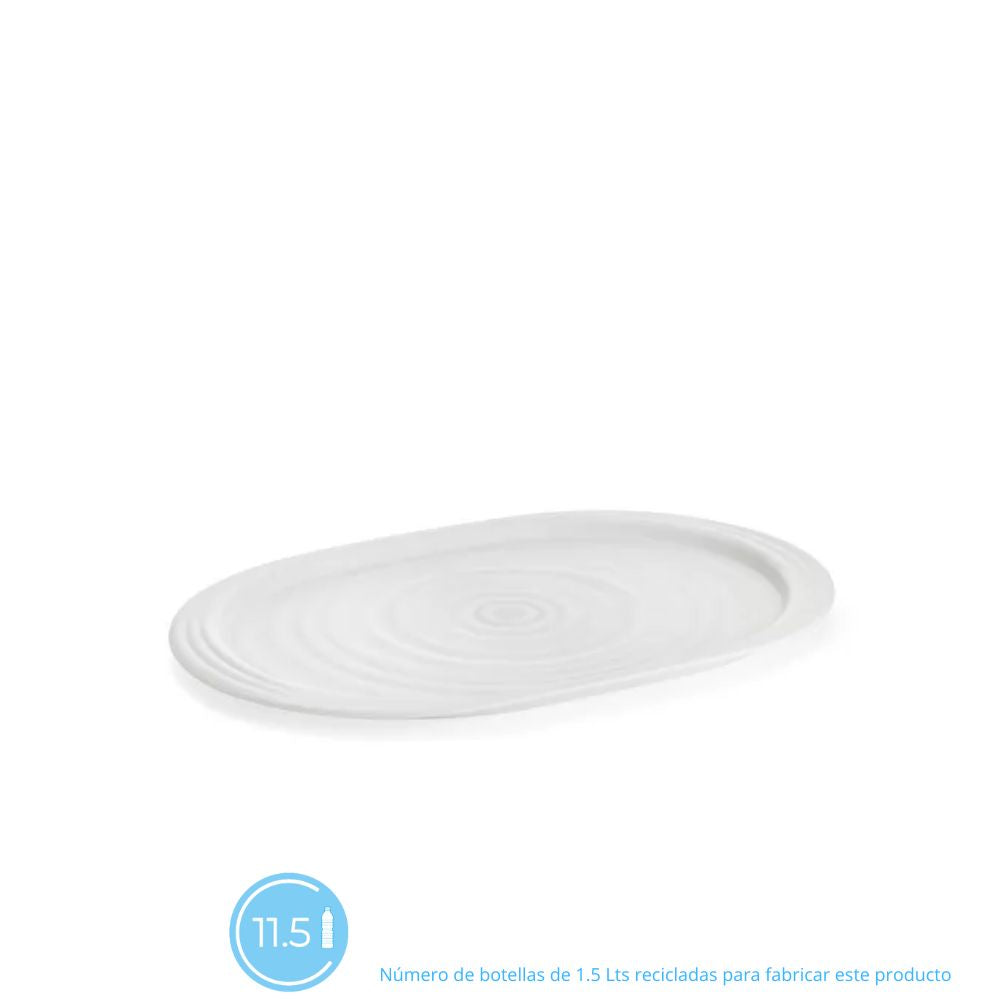 Bandeja 'Tierra' Color Blanco 39cms