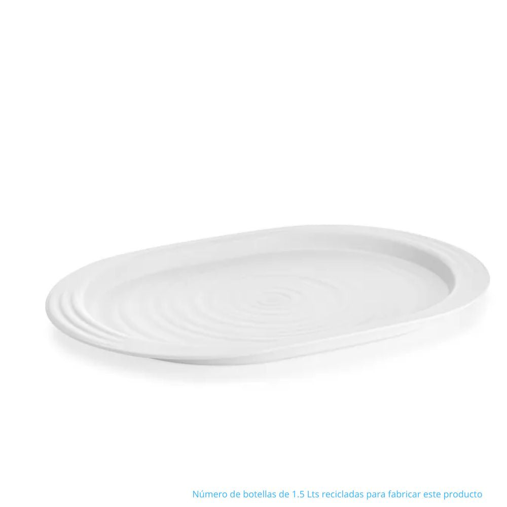 Bandeja 'Tierra' Blanco 48cms