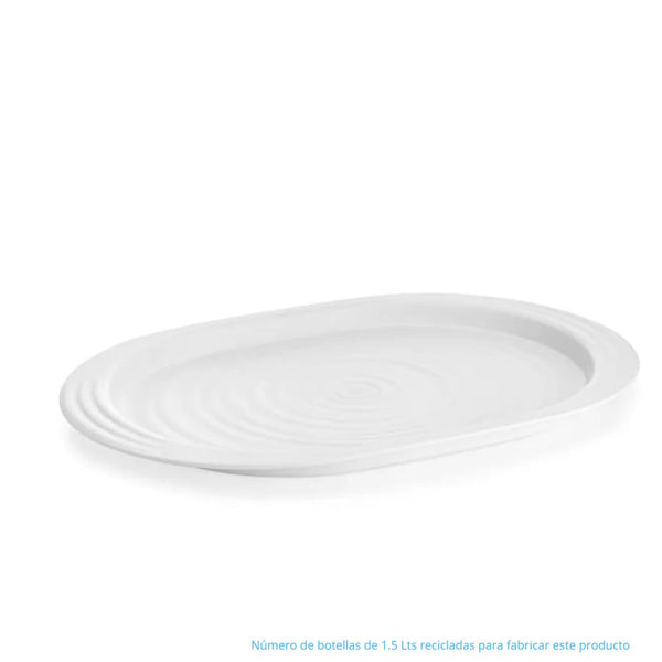 Bandeja 'Tierra' Blanco 48cms