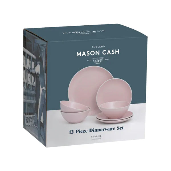 Juego Loza Classic Collection 12 Pzas Pink