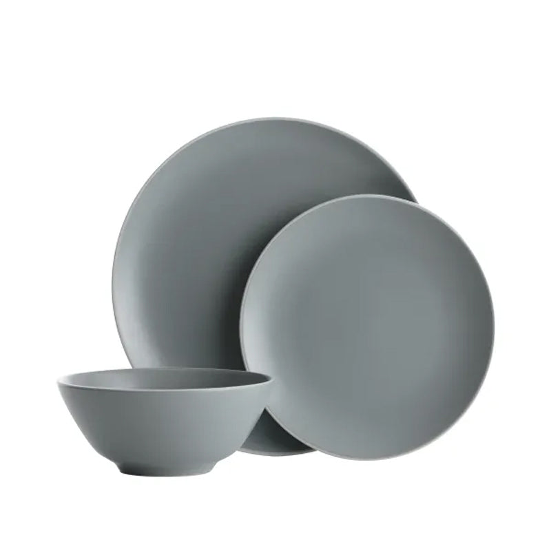 Juego Loza Classic Collection 12 Pzas Gris