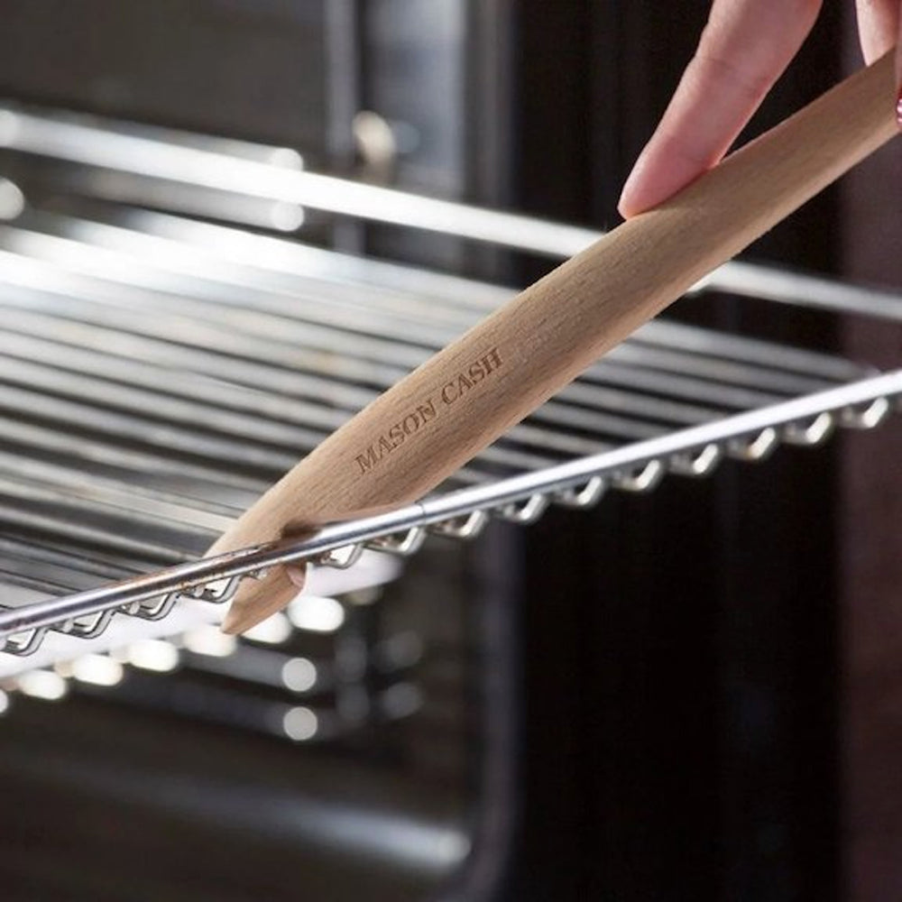 Cuchara Madera con Pinza para Rejilla Horno
