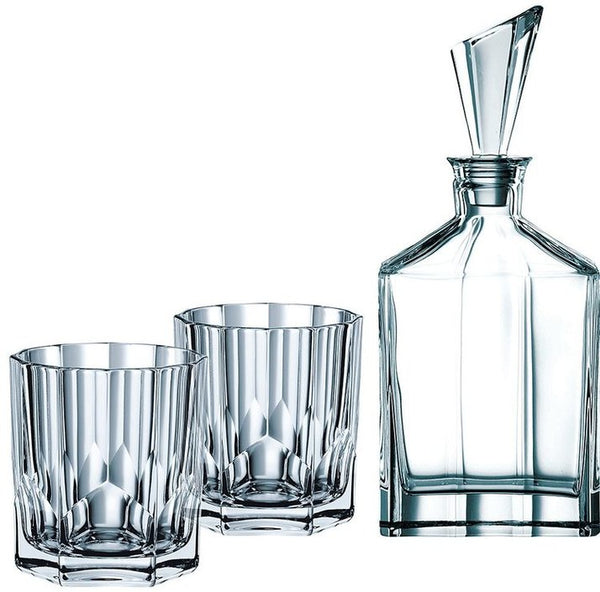 Set Botella Whisky 0,75 Lt y 2 Vasos Aspen