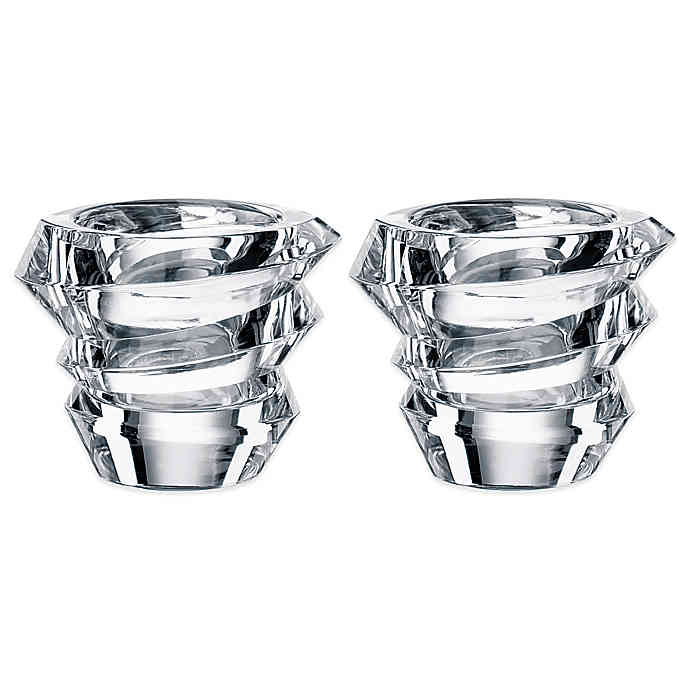 Set 2 Portavelas Cristal Slice
