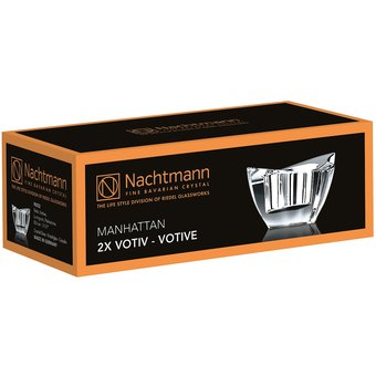 Set 2 Portavelas Cristal Manhattan