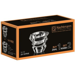 Set 2 Portavelas Cristal Slice