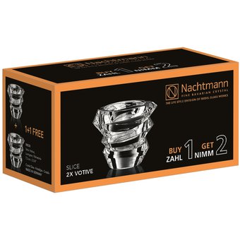 Set 2 Portavelas Cristal Slice