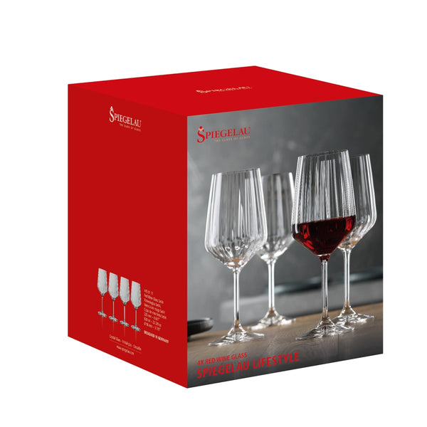 Set 4 Copas  Lifestyle Vino Tinto