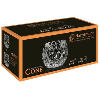 Set 2 Portavelas Cristal Cone