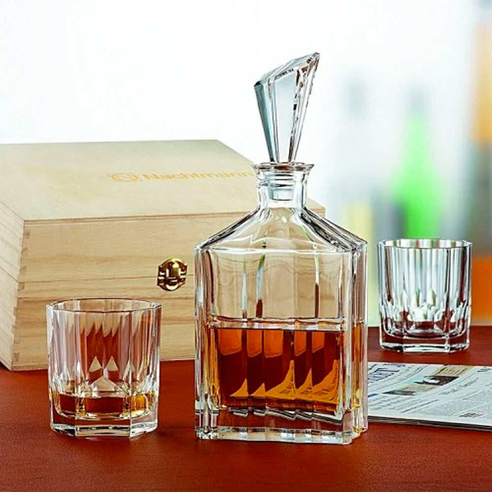 Set Botella Whisky 0,75 Lt y 2 Vasos Aspen