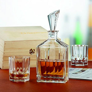 Set Botella Whisky 0,75 Lt y 2 Vasos Aspen