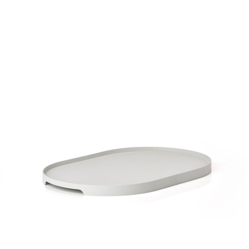 Bandeja Singles Ovalada Gris Claro 23 cms