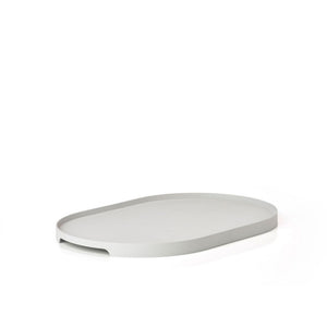 Bandeja Singles Ovalada Gris Claro 23 cms