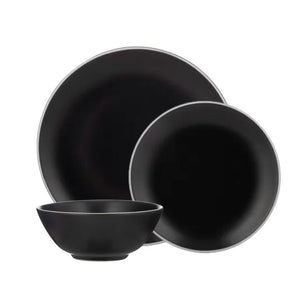 Juego Loza Classic Collection 12 Pzas Negro