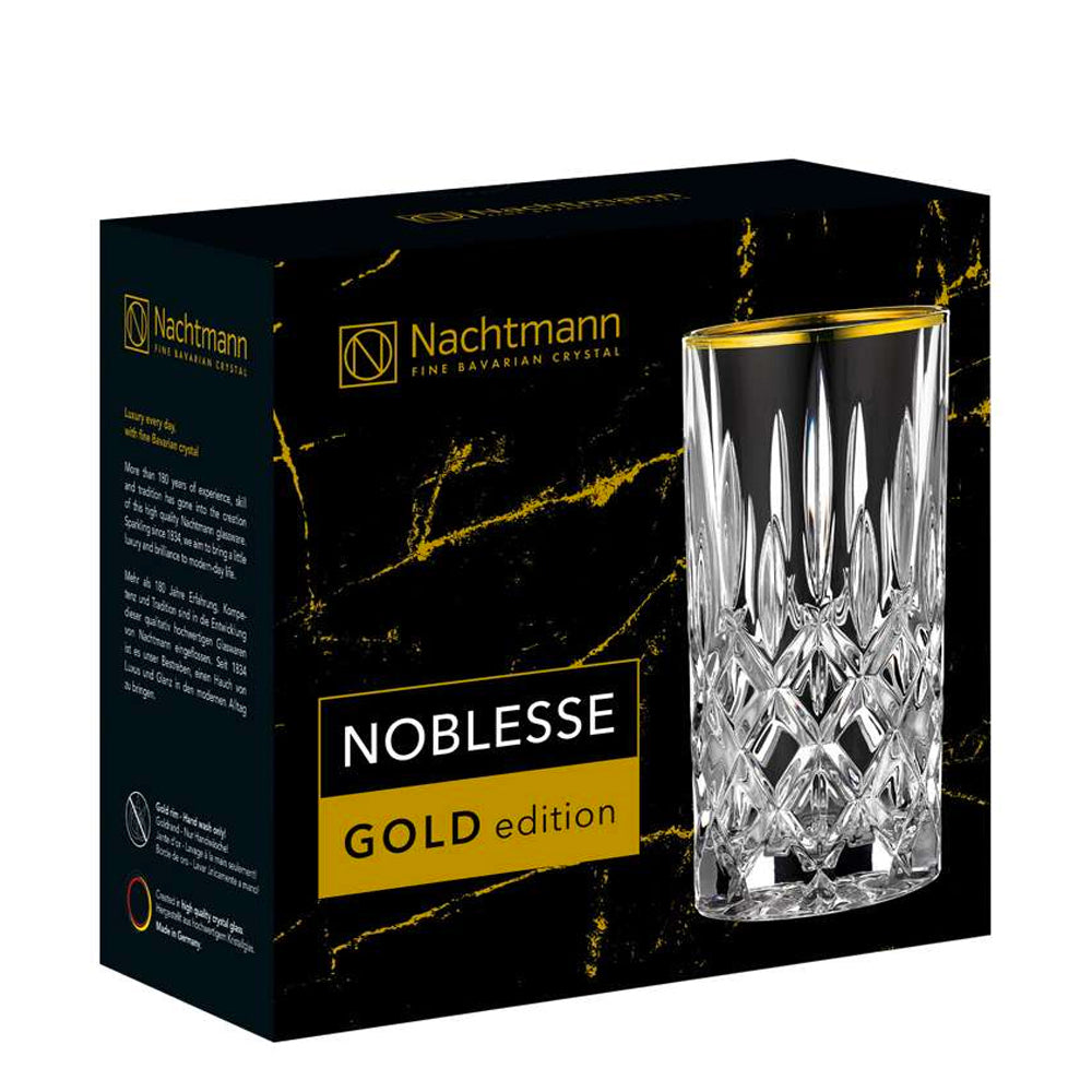 Set 2 Vasos Noblesse Gold Longdrink