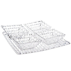 Set 1 plato Bossa Nova 28cms + 4 pocillos 12cms