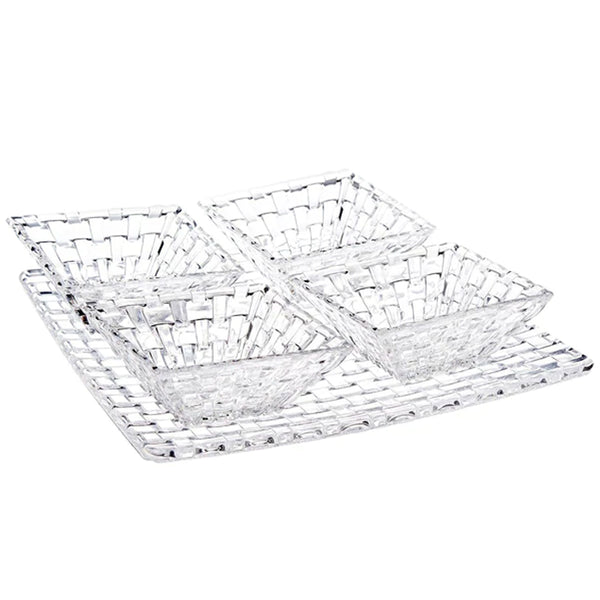 Set 1 plato Bossa Nova 28cms + 4 pocillos 12cms